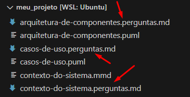 Perguntas para cada diagrama